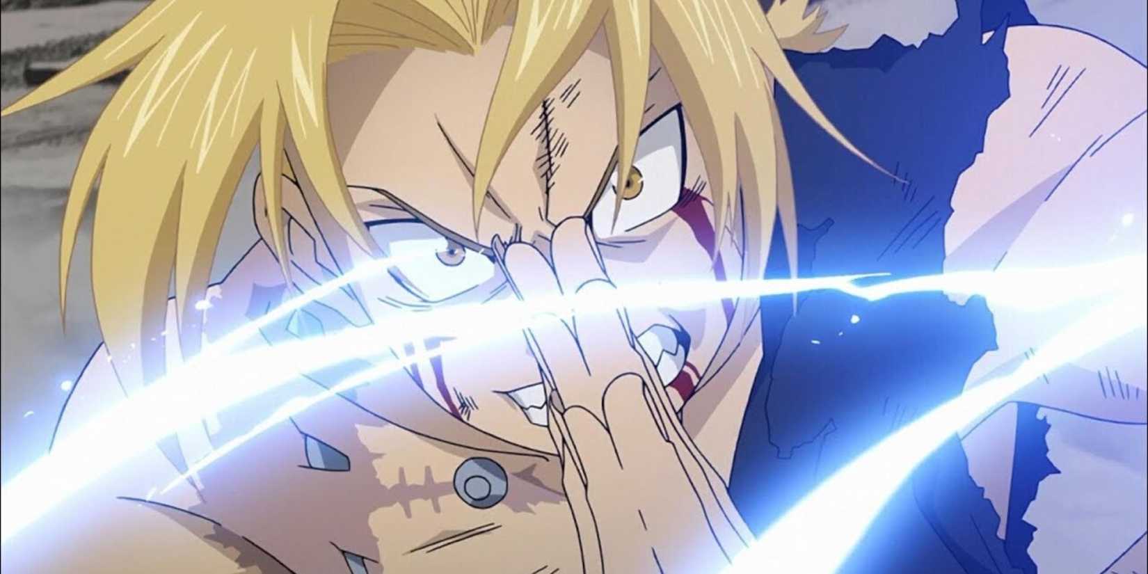Edward Elric performing Alchemy with both his arms in Fullmetal Alchemist: Brotherhood